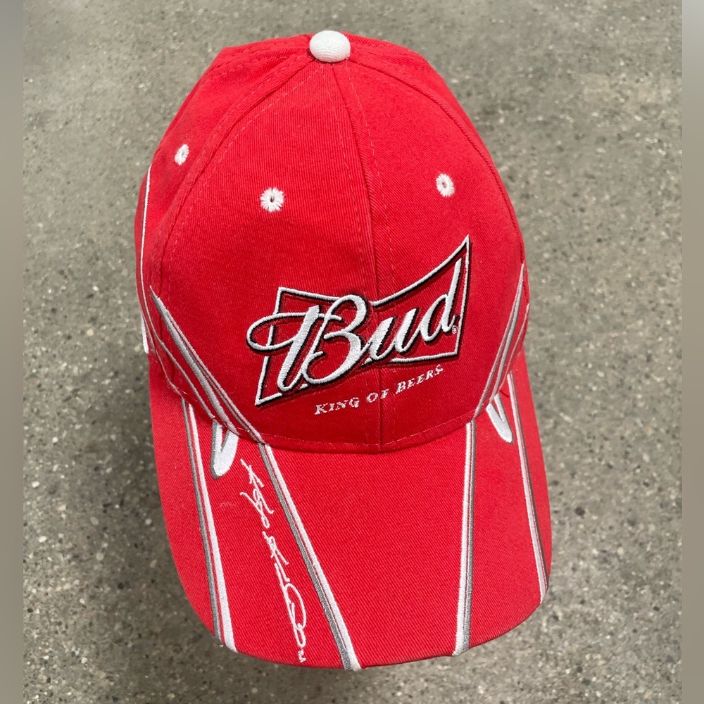 NWOT Red Kasey Kahne #9 BUD King of Beers Logo Racing Hat